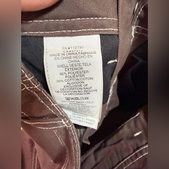 NWT True Religion Contrast Stitch Cargo Pants | Bracken Brown - Picture 4 of 6